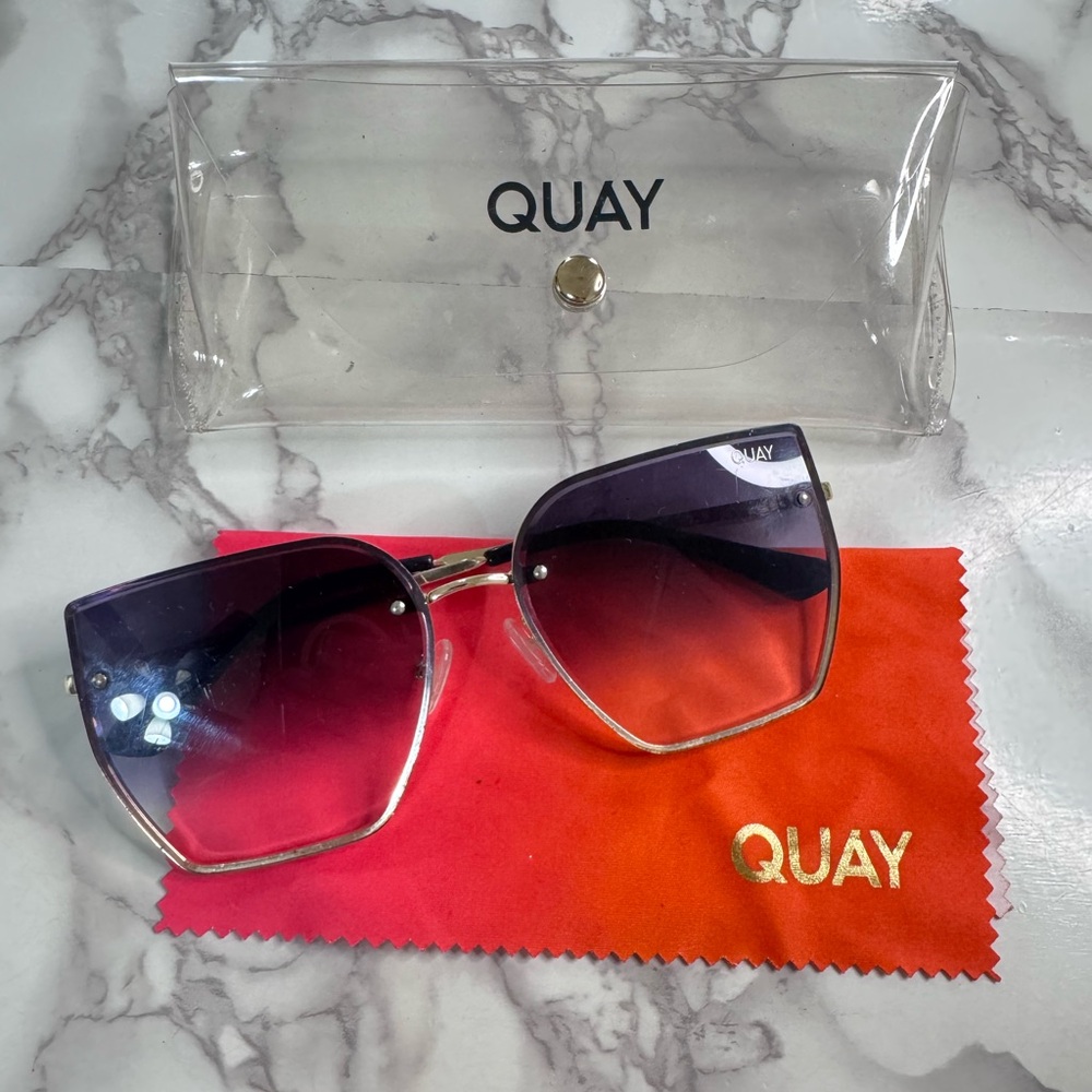 Quay Australia Gradient Sunglasses in Purple and Pink